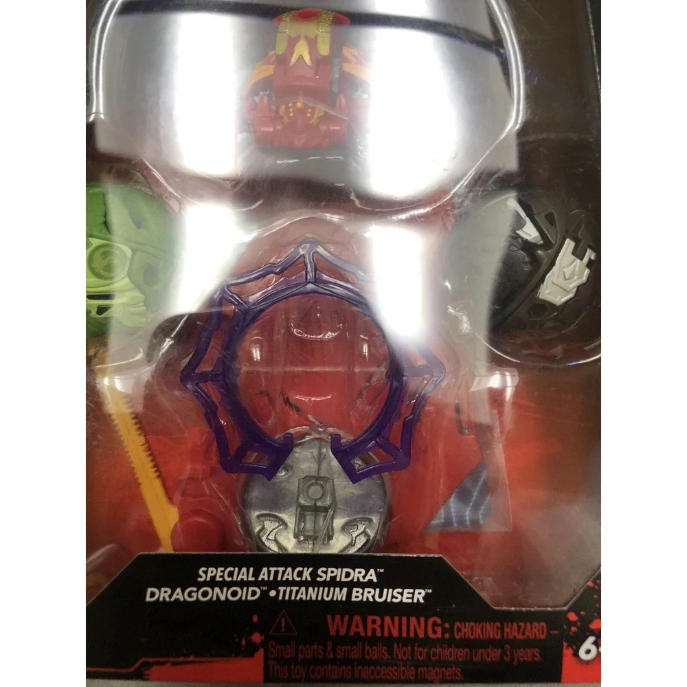 Bakugan Starter Pack Wave 4 Special Attack Spidra Dragonoid Titanium Bruiser NEW